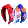 oly-8d6dfed975077ed6ff34cc6ee1e65402 Wholesale Sequin Big Star Headband Fabric Party Headband American Independence Day Bow Hair Accessory Simple Women's Suitable
