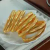 Wholesale 304 Stainless Steel Snakeskin PVD Coated 18K Real Gold Plated Hip-Hop Rock Cool Style Waterproof Non Tarnish Plating Gold Silver Wristband Bangle
