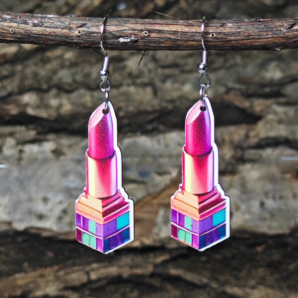 oly-8d8a8f1c3065417d2cfa8de3e3ec6a90 Wholesale Carnival Earrings Mask Crown Duck Boots Lipstick Zijin Holiday Atmosphere Earrings