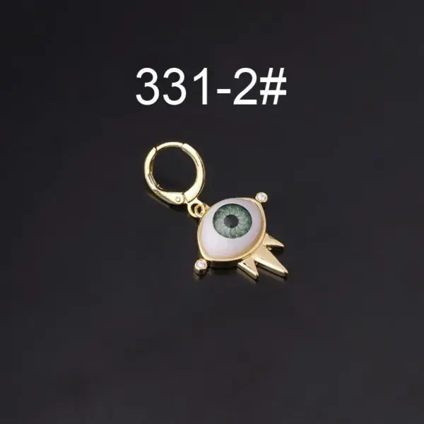 oly-8d95c1a1caba66fce3ce8adf00fdbb47 Wholesale Ear Cartilage Rings & Studs Ethnic Style Eye Copper Plating Artificial Gemstones