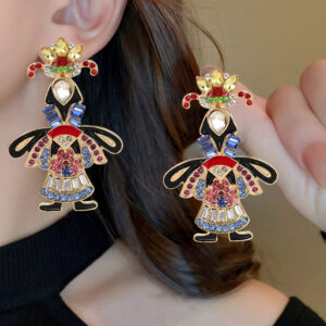 oly-8d95c305352227d7aeea4c01afe7a519 Wholesale Middle Ancient vintage Earrings Vintage Pearl Tassel Earrings Xiyu Princess Court Style Inlaid Rhinestone Lattice Earrings