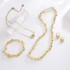 Wholesale Fashion U Shape Copper Zircon Bracelets Earrings Necklace In Bulk