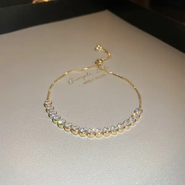 Wholesale Simple Style Geometric Copper Zircon Bracelets In Bulk