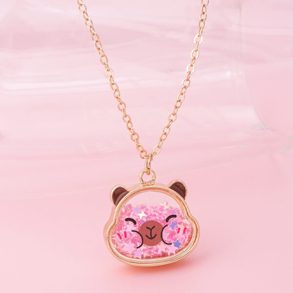 oly-8dabac0e7d3cec0f3455530b19a5e92d Wholesale Shrimp skin for super cute cat frog bear children's necklace wholesale containing sequins dopamine necklace