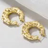 Wholesale Three-dimensional Geometric Earrings For Women In Copper With KC Golden Plated Water Plating And 0.03µm Thickness