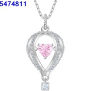Smart white gold balloon necklace