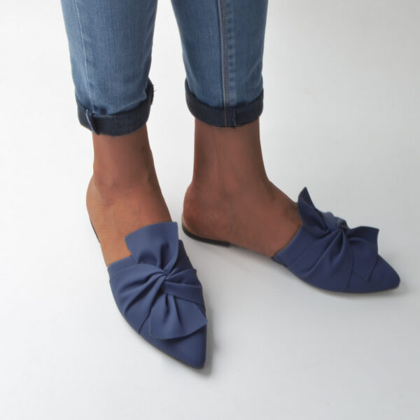 Wholesale Summer Pointed Toe Flat Sandals Ins Lazy Half-Slippers Nubuck Black Mule Slippers
