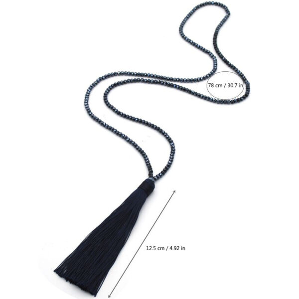 Wholesale Jewelry Colorfulful Crystal Necklace Sweater Chain Women's High-End Long Tassel Necklace Necklace
