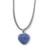 Wholesale Simple Style Heart Shape Natural Stone Polishing Pendant Necklace 1 Piece