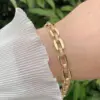 Wholesale Fashionable Multi-Style Copper Plated 18K Gold Color Zircon Heart Geometric Bracelet Suitable For Daily Wear Valentine's Day Gift