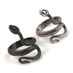 Wholesale AliExpress new European and American retro paint snake ring unisex ring source manufacturers spot