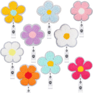 Wholesale Xiaotian Flower Easy-to-pull Buckle Embroidered Cloth Sticker Small Saffron Crocodile Clip Patch Sticker Towel Embroidered Big Saffron Easy-to-pull