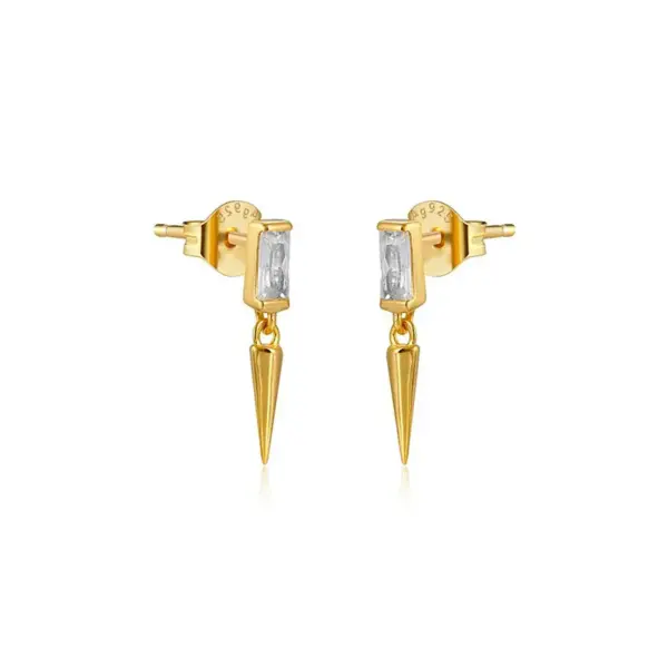 Wholesale 1 Pair IG Style Basic Classic Style Geometric Plating Copper Zircon Ear Studs