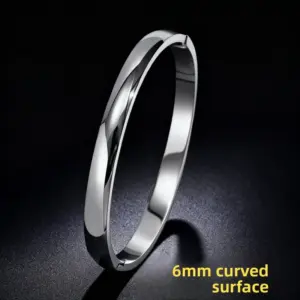 40-A-2 Outer Radian Steel Color 6mm Bracelet