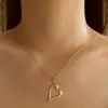 Wholesale 18K Gold Plated Titanium Steel Link Chain Necklace Exaggerated Heart Sun Stainless Steel Women's Fashion Jewelry Accessory