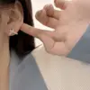 Wholesale Heart Shape Stud Earrings For Women In Gold Featuring Copper Ear Pins And Zircon Inlay
