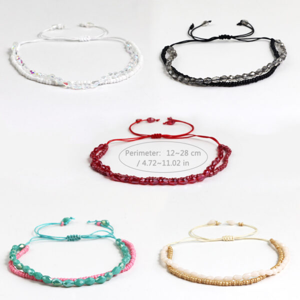 oly-8e638fdeb000e8c9f4e1e630e3f3038c Wholesale Bohemian Style Hand-Woven Double-Layer Xiaomi Bead Crystal Bracelet Girl's All-Match Bracelet Girlfriend Friendship Rope