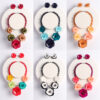 Wholesale Handmade acrylic necklaces and earrings, vintage acrylic flower accessories