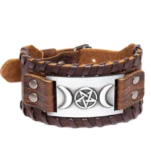 Brown Leather + Antique / Silver