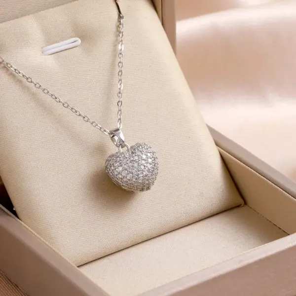 Wholesale Heart Shape 316 Stainless Steel Simple Style Pendant Necklace