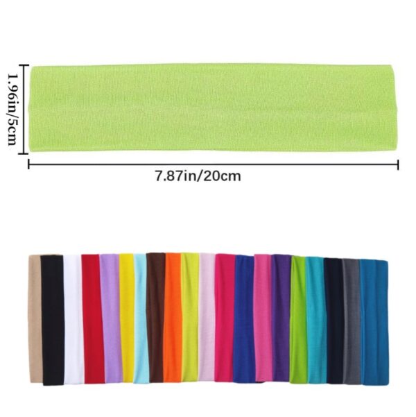 Wholesale Popular Pure Color High Elastic Headband Yoga Sports Headband Hair Accessories Sweat-Absorbent Headscarf Headband Wide-Brimmed Headband