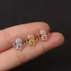 Wholesale 316L Stainless Steel Copper Zircon Ear Cartilage Rings & Studs Animal Waterproof Non Tarnish Surgical Steel Women'S