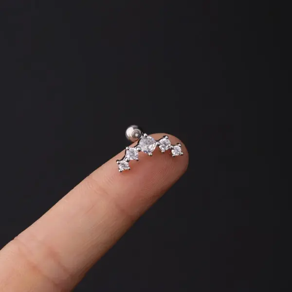 oly-8eaea03cf5bd91e933d313b0eb3ba08b Wholesale Copper Artificial Gemstones Ear Cartilage Rings & Studs Geometric Waterproof Non Tarnish Surgical Steel