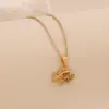 Wholesale Elegant Romantic Fish Pendant Necklace Stainless Steel 304 Vibrant 3D Moving Fish Personalized Jewelry For Women Lobster Clasp
