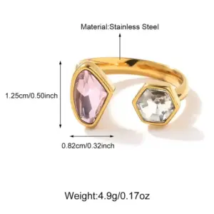 Irregular Shape, White + Pink / Opening Size