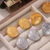 Wholesale PVD Coated Real Gold Plated 18K Gold Round Oval Flower 304 Stainless Steel Simple Style Classic Style Waterproof Non Tarnish Ear Studs