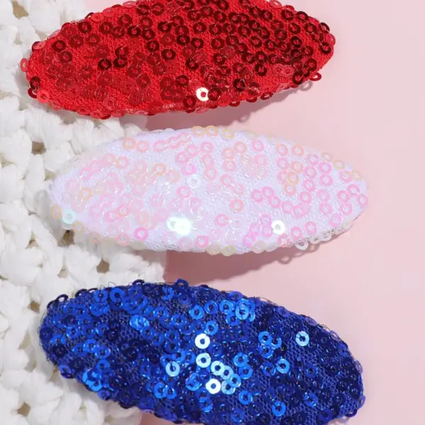 Wholesale American Independence Day Butterfly Decorative Hair Clip Girl Star Hair Accessory Shiny Highlight Rainbow