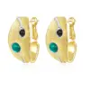 Wholesale Geometric Earrings For Women Featuring Copper Ear Pins And Turquoise Inlay In Green