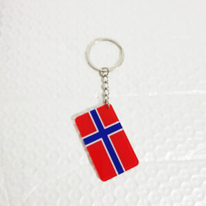 Norwegian flag keychain
