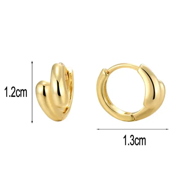 Wholesale Copper Solid Color Rack Plated Artificial Pearls 18K Gold Plated Retro Shiny Earrings