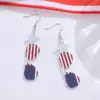 Wholesale Retro White Acrylic Star Drop Earrings For Women With 304 Stainless Steel Ear Pins Featuring Print Design