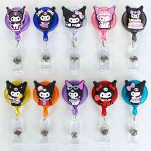 oly-8efdbffe64a4962ad39c497e82cf3f25 Wholesale Cartoon Lanyard Badge Holder Factory Brand Entry Id Buckle Telescopic Buckle Badge Telescopic Easy-pull Buckle Clip Work Badge