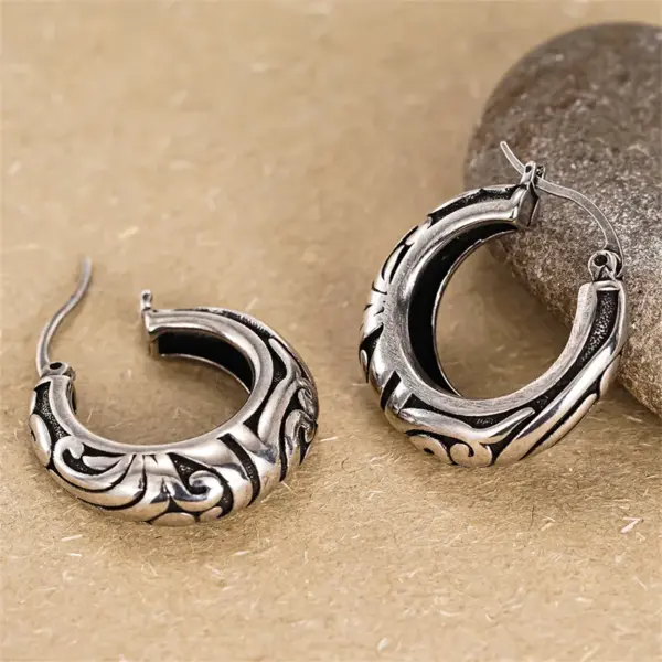 Wholesale Three-dimensional Geometric Earrings For Women In Copper With White K Water Plating And 0.03µm Thick Coating