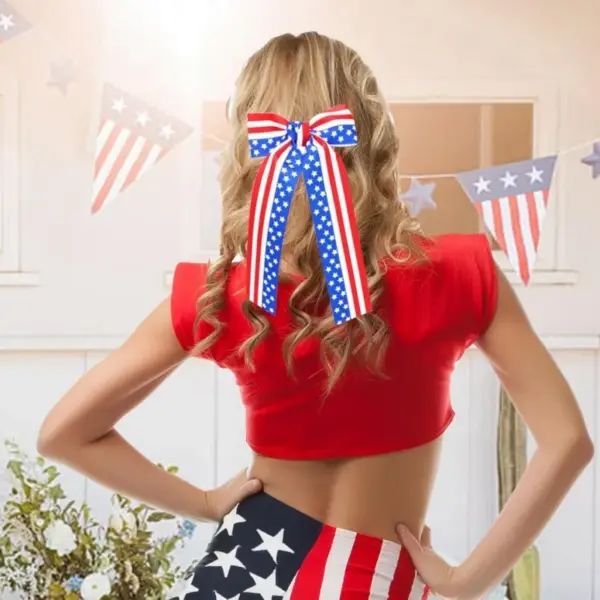 Wholesale Halloween Hair Clips Multi-style American Flag Simple Bow Hair Accessories Girls Top Clips Pair Clips Hair Accessories