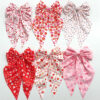 oly-8f44f390072060c3fb39fd6dec170d7f Wholesale valentine's day bow ribbon spring clip heart-shaped red lip printing hair clip hair accessories