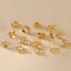 Wholesale Jewelry Lady Classic Style Shiny Bow Knot Copper Pearl Copper 18K Gold Plated Big Bow Pearl Bowknot Adjustable Ring Open Rings Rings