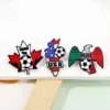 oly-8f7a9a986de3deda060256dbe54a0761 Wholesale Mexican Flag Cartoon Pinback Badge In Alloy With Stamping Craft, Multicolor Pin