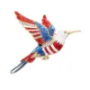 Wholesale Hummingbird Pin In Zinc Alloy With Rhinestones Featuring Diamond Craft, Perfect For Independence Day