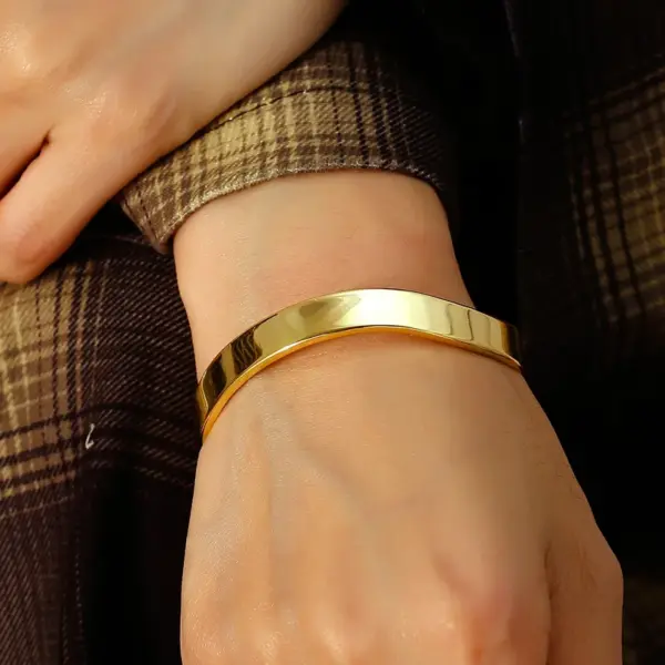 Wholesale Open Arrowhead Copper Bracelet Simple Design Trendy Minimalist Style Irregular Brass Heart Shape Handmade