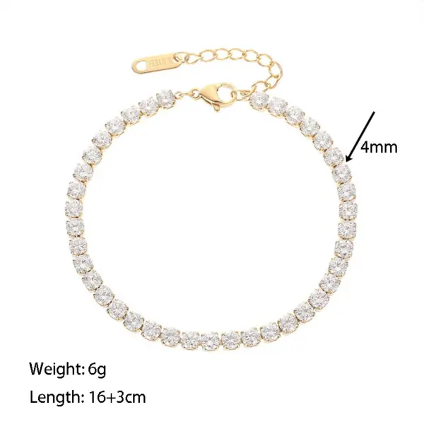 Wholesale PVD Coated 18K Gold Real Gold Plated Geometric 304 Stainless Steel Fashion Waterproof Non Tarnish 304 Stainless Steel Bracelets