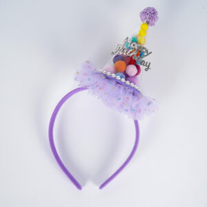 Candy hair ball headband-purple
