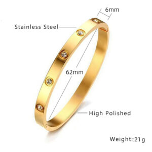 Finely carved 6mm [ten diamonds] zircon 19#Gold inner diameter 52x62mm
