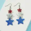 Wholesale Heart Shape Earrings For Independence Day Featuring Durable Alloy Material