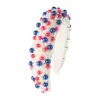 oly-8fa3d848c3b4cd23ab4f1ea345332a21 Wholesale Baroque Red White Blue Full Pearl Headband Women's Independence Day Headband High Hair Accessory Lolita