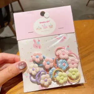 14-Flower Thumb Hair Tie