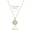 Wholesale Jewelry Elegant Lady Streetwear Geometric Flower Butterfly 304 Stainless Steel Acrylic Zircon 18K Gold Plated Inlay Pendant Necklace